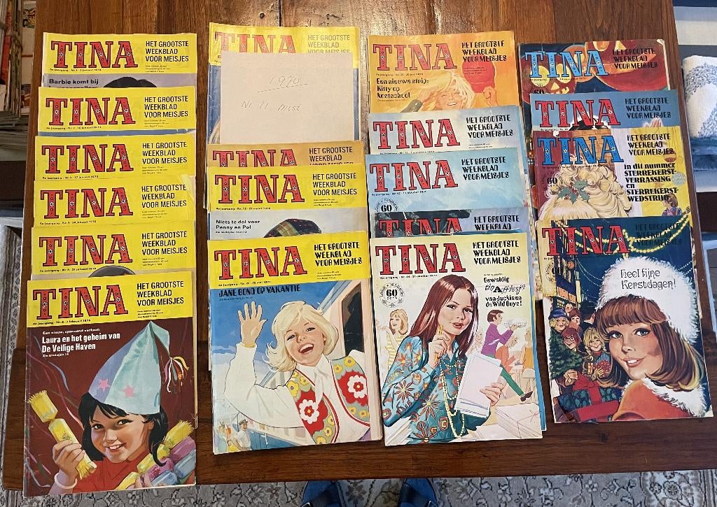 6 Jaargangen Tina´s en enkele losse, 70er jaren., Boeken, Meerdere stripboeken, Ophalen of Verzenden, Gelezen