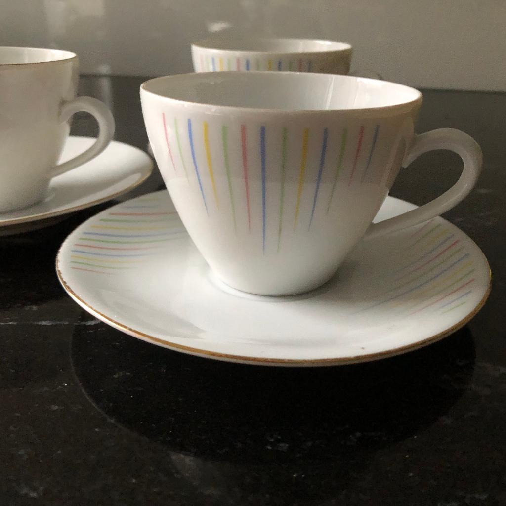 3 x kop en schotel Seltmann Weiden jaren 60 pasteltinten, Ophalen of Verzenden