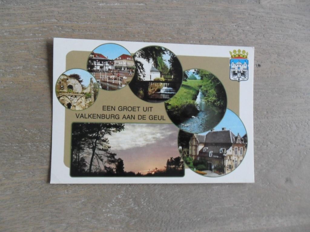 een groet uit Valkenburg, VVV/beekje, Verzenden, 1980 tot heden, Ongelopen, Limburg