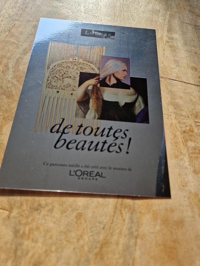 (spiegel)-kaart van merk L'Oreal (Louvre-museum), Verzamelen, Verzenden, 1980 tot heden, Ongelopen, Frankrijk