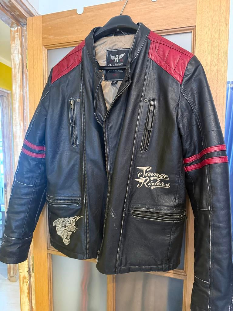 Stoer leren jack - Maat M - Zo goed als nieuw!, Ophalen, Tweedehands, Dames, Jas | leer