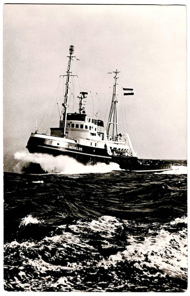 sleepboot de Schelde van L. Smit & Co, Rotterdam, Ophalen of Verzenden, Zo goed als nieuw, Motorboot, Kaart, Foto of Prent