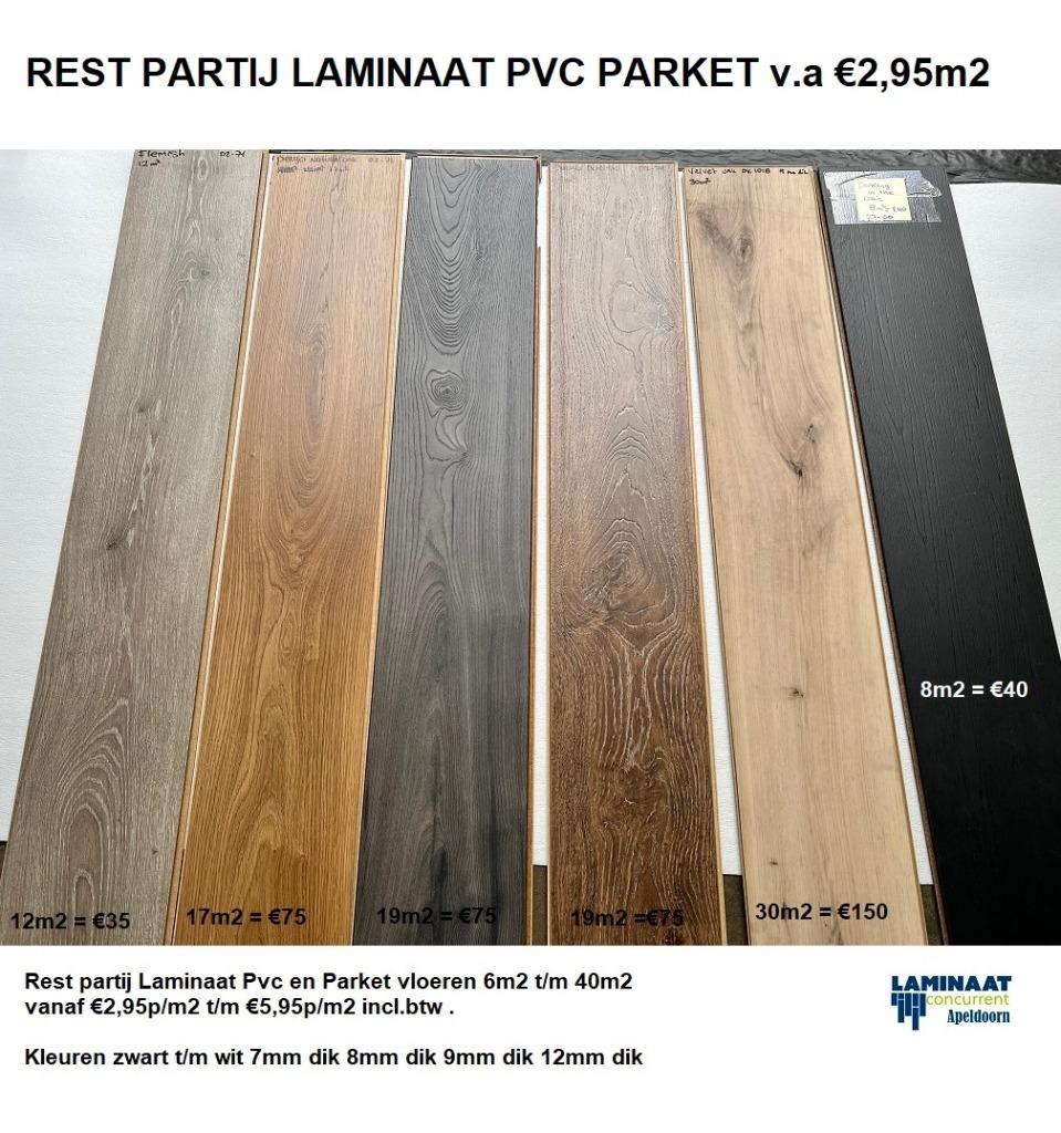 Rest Partij Laminaat Pvc en Parket vanaf €2,95p/m2