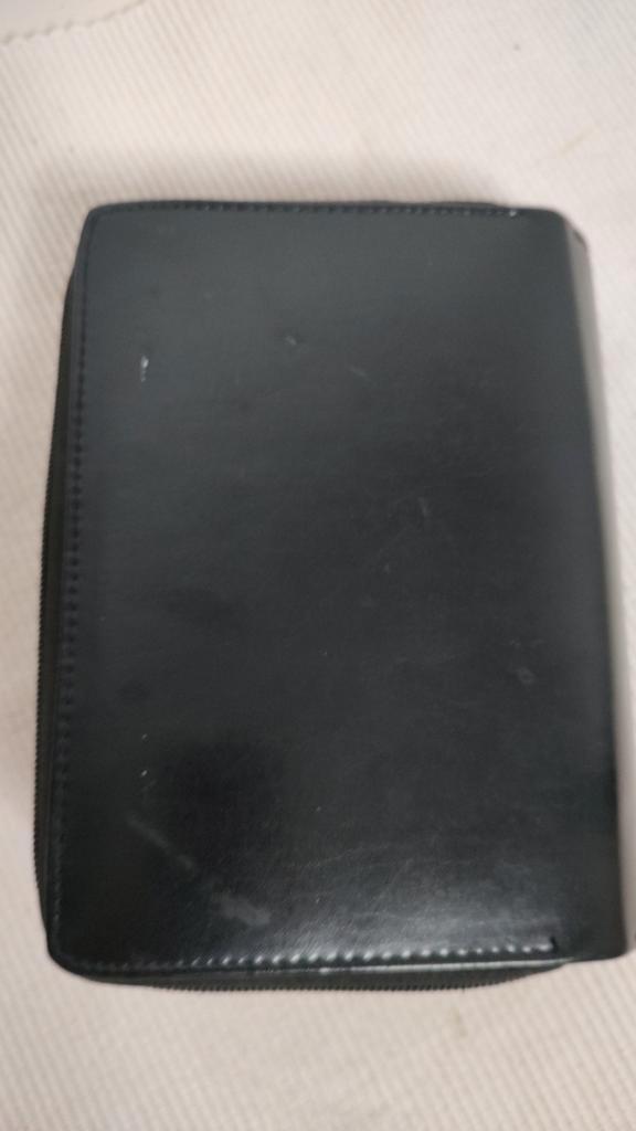 K489 EXATIME zwart kunstlederen agendaorganizer -portemonnee, -, -, Ophalen of Verzenden, Zo goed als nieuw