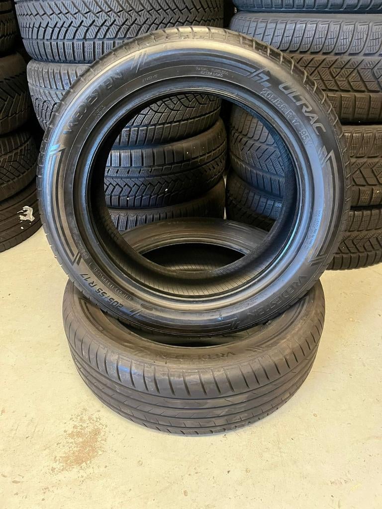 2x 205/55R17 Vredestein Zomerbanden, Ophalen, Gebruikt, 17 inch, 205 mm