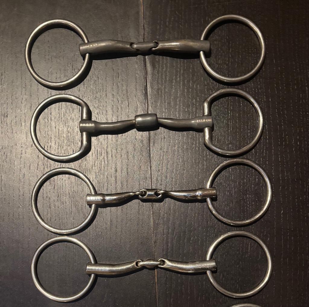 Fager bitten 12,5 titanium en 1 staal, Dieren en Toebehoren, Paarden en Pony's | Hoofdstellen en Tuigage, Verzenden, Zo goed als nieuw