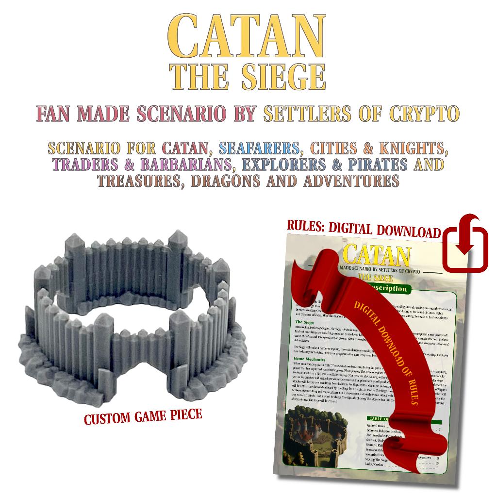 Catan fan-expansion: ”The Siege” Game piece, Verzenden, Nieuw