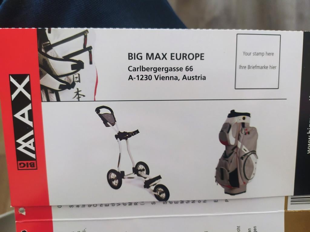 Big Max Europe Golfkar met komplete Penn clubset., Sport en Fitness, Golf, Ophalen, Zo goed als nieuw, Tas, Overige merken