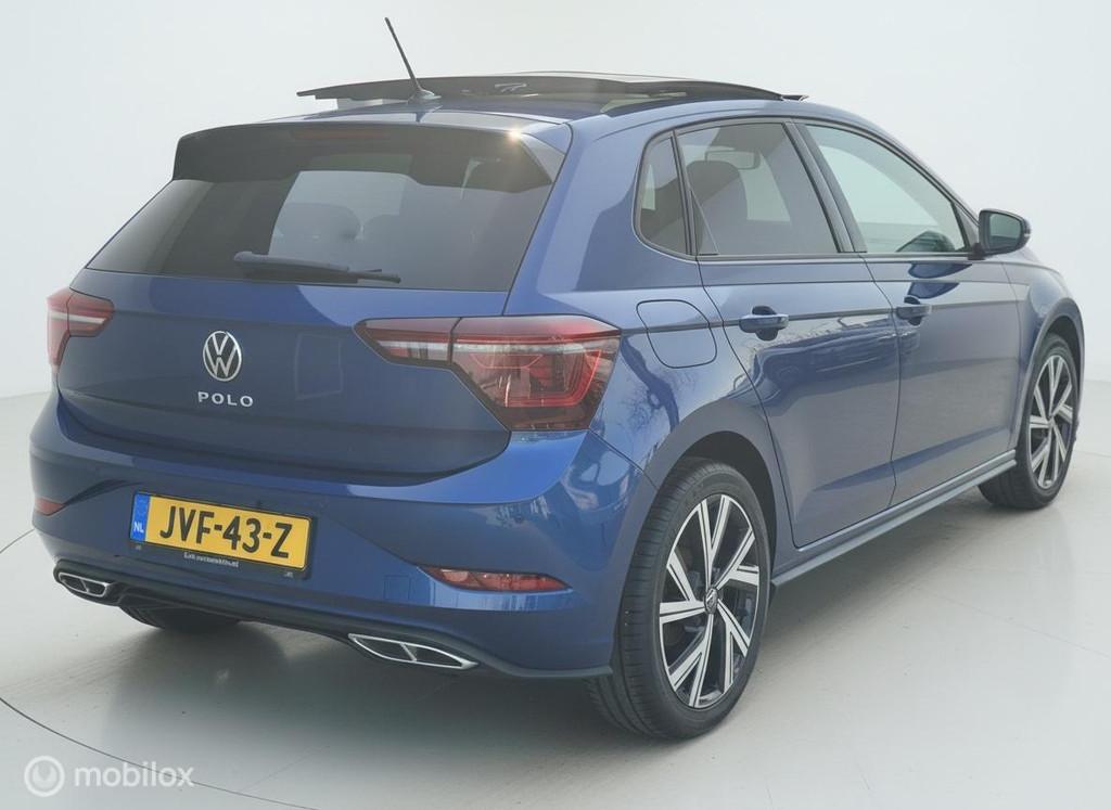 Volkswagen Polo 1.0 TSI R-Line PANO|IQLIGHT|CAMERA|ACC|KEYLE, Gebruikt, Zwart, Blauw, Bedrijf