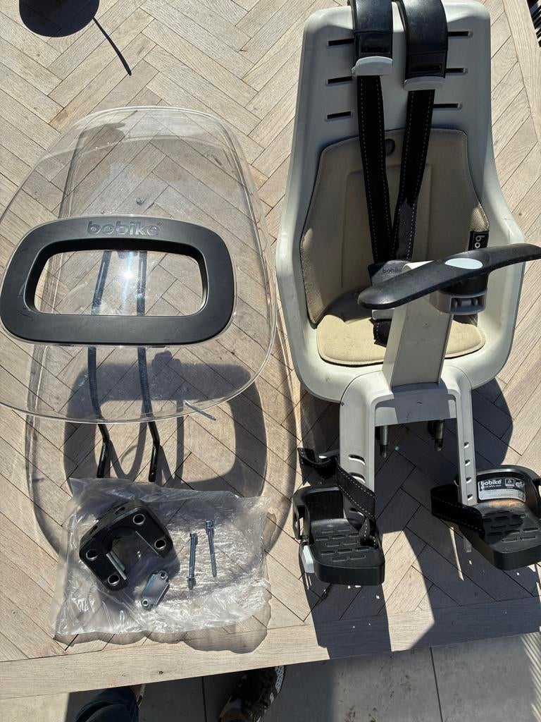 Bobike fietsstoeltje voor incl. windscherm, Fietsen en Brommers, Fietsaccessoires | Fietsstoeltjes, Ophalen, Voorzitje, 0 t/m 13 kg