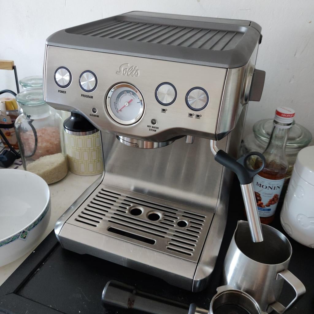 Solis Barista Espressomachine ( pro 117 ) & Graef bonenmaler, Witgoed en Apparatuur, Koffiezetapparaten, Espresso apparaat, Ophalen of Verzenden
