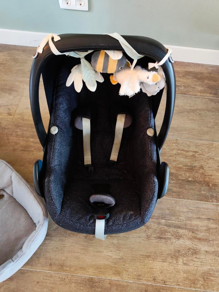 Maxi Cosi Pebble met verkleiner en Little Dutch wagenspanner, Ophalen, 0 t/m 13 kg, Maxi-Cosi, Gebruikt