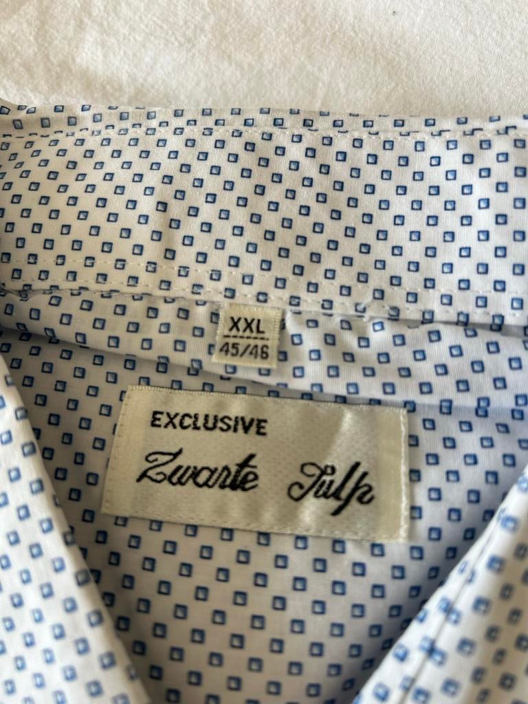 Zwarte Tulp Exclusive Herenoverhemden (2 stuks) - XXL, Kleding | Heren, Overhemden, Ophalen of Verzenden, Nieuw, Wit