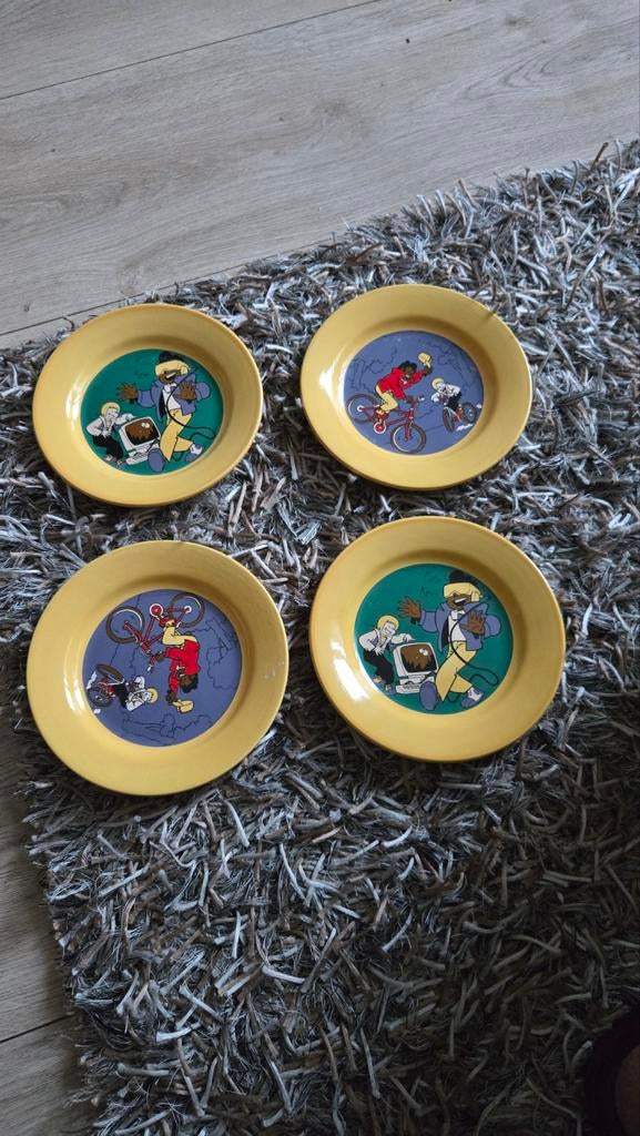 Vintage Sjors en Jimmy Servies onbijt borden, Huis en Inrichting, Keuken | Servies, Ophalen of Verzenden, Overige stijlen, Bord(en)