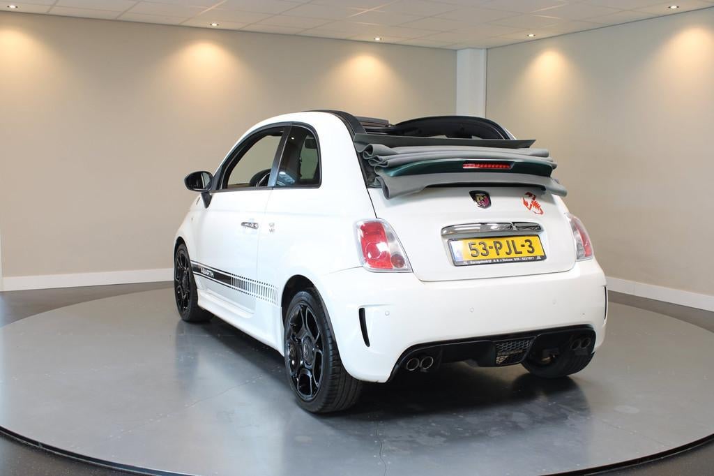 Fiat 500 C 1.4-16V Abarth *Automaat* 160Pk! Distr.riem VV|Ca, Auto's, Euro 5, 4 cilinders, Cabriolet, Wit