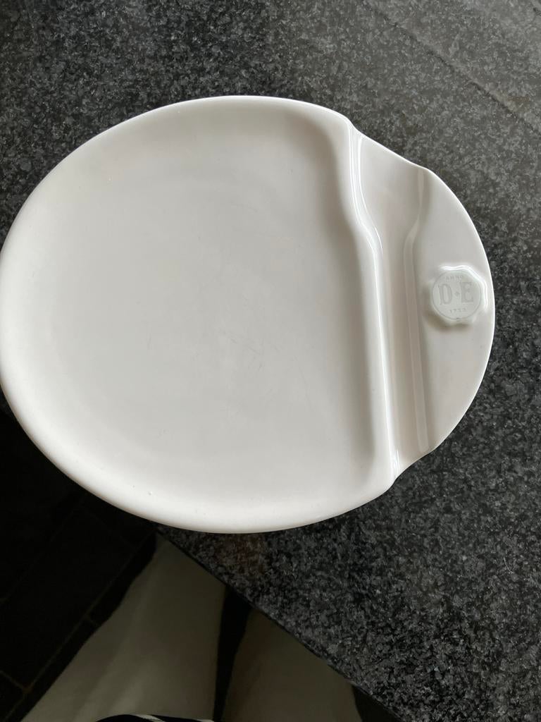 Gebaksbordjes Douwe Egberts, 6 stuks, Ophalen, Gebruikt, Keramiek, Bord(en)