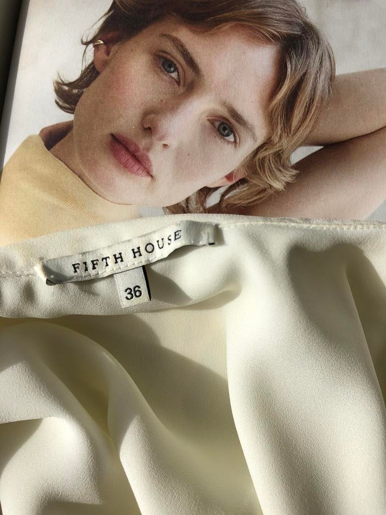 FIFTH HOUSE BLOUSE WIJDVALLEND 36 ZWART/WIT, Ophalen of Verzenden, Zo goed als nieuw, Maat 36 (S), Zwart