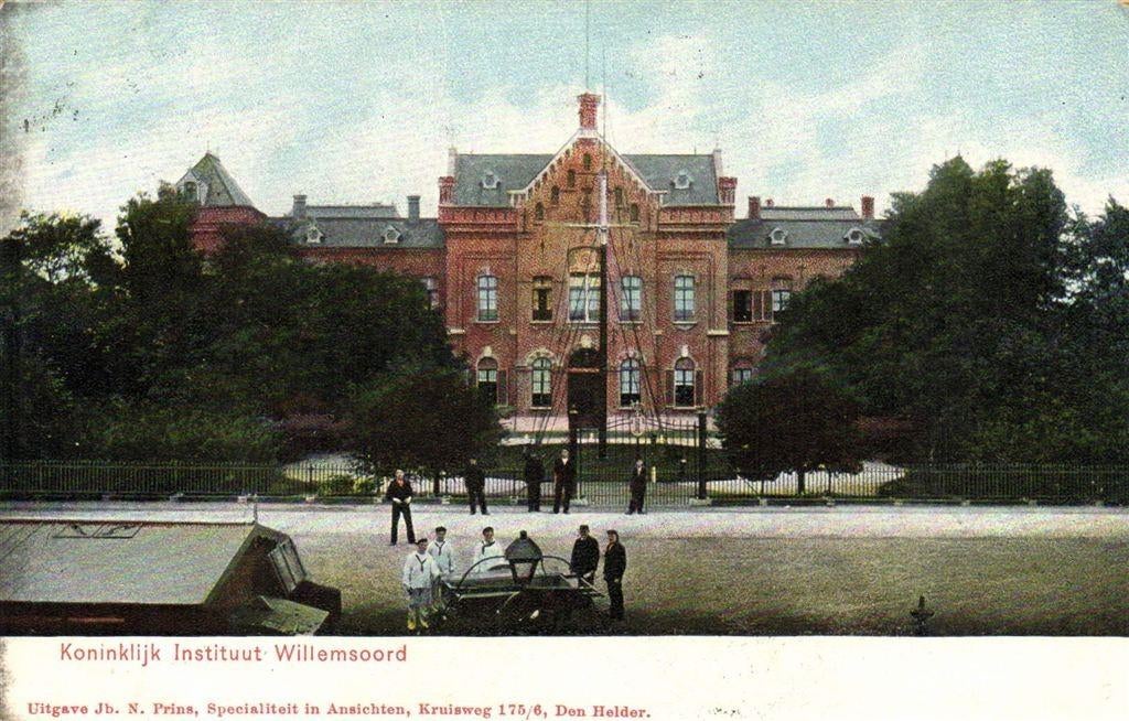 Koninklijk Instituut Willemsoord - Den Helder - 1907 gelopen, Verzamelen, Ansichtkaarten | Nederland, Ophalen of Verzenden, Voor 1920