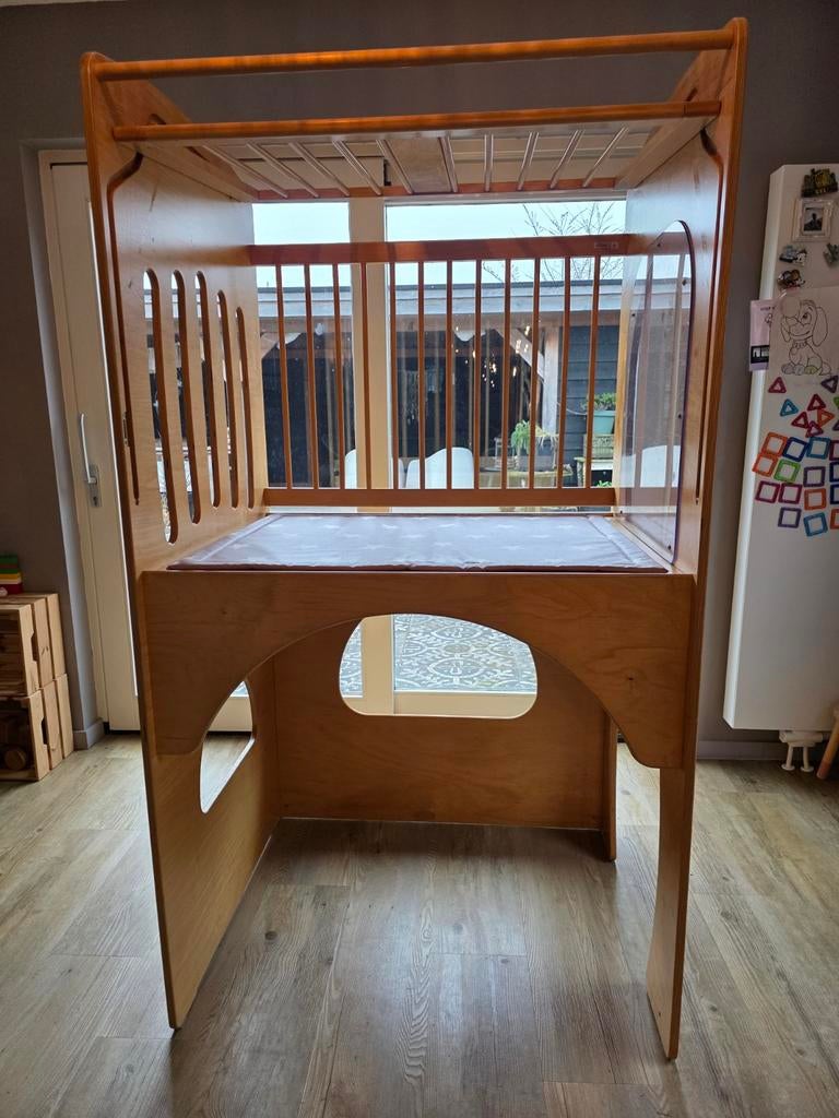 Hoge box voor kinderopvang, Kinderen en Baby's, Boxen, Gebruikt, Rechthoekig, Boxkleed, Ophalen