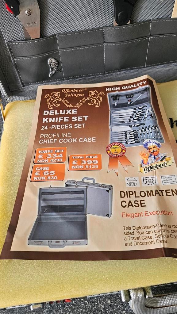 Offenbach Solingen Deluxe 24-delige Koksmessenset in Koffer, Ophalen of Verzenden, Nieuw, Rvs of Chroom, Bestekset