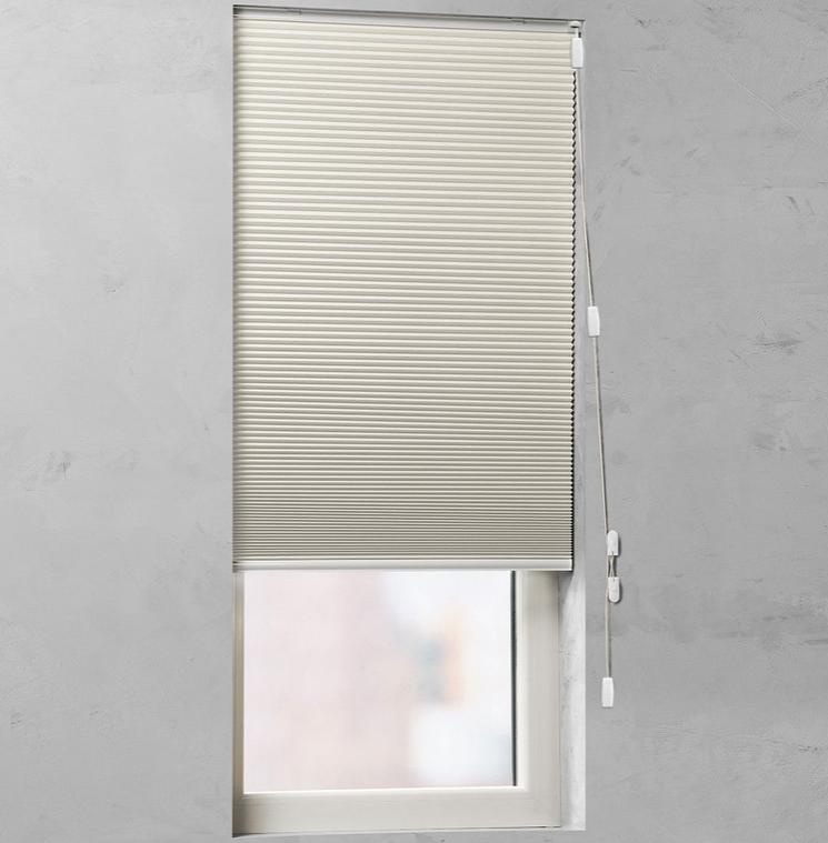 Plisségordijn honingraat verduisterend + isolerend, roomwit, Huis en Inrichting, Stoffering | Gordijnen en Lamellen, Ophalen, Gebruikt