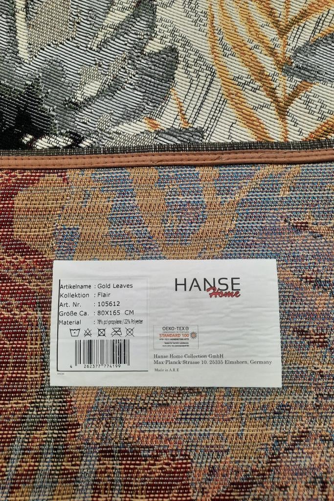 Leuk vloerkleed buitenkleed Flair Gold Leaves 80 x165 cm., Nieuw, 150 tot 200 cm, Rechthoekig, 50 tot 100 cm