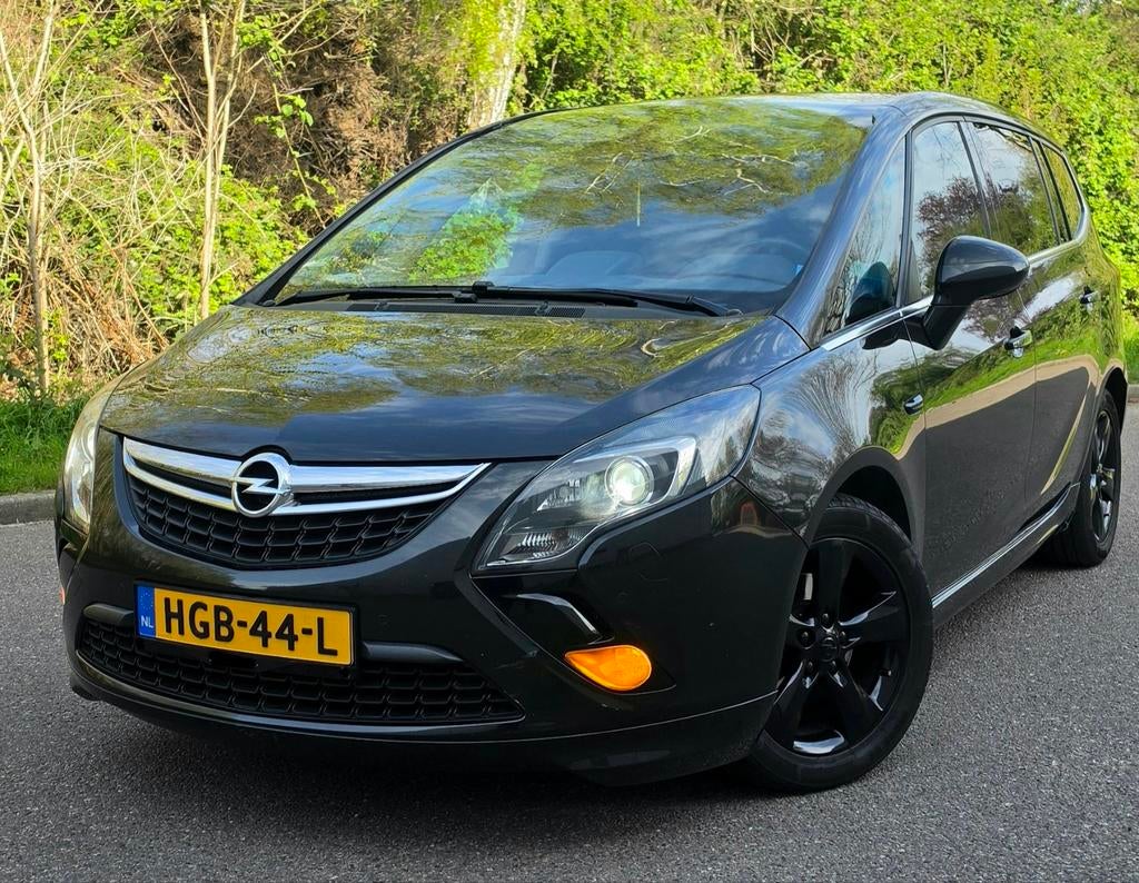 Opel Zafira 1.4 T/AUT/7P/Sport/Bi-Xenon/Navi/Pano/Zwart/Leer, Auto's, Opel, Zwart, Zwart, Leder, 1400 cc