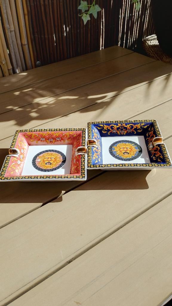 Vintage Italiaanse porseleinen Versace asbakken van Excelsa, Ophalen of Verzenden