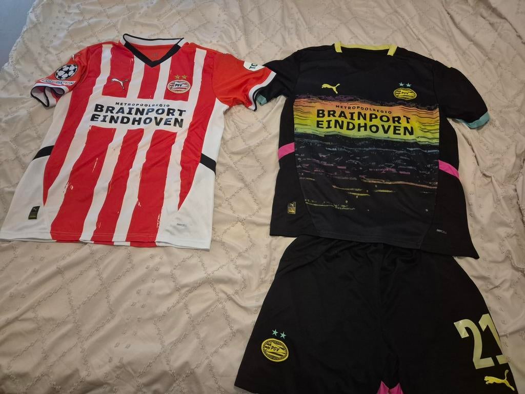 PSV kampioenstenues 2024/2025 uit en thuis zwart rood wit L, Ophalen of Verzenden, Zo goed als nieuw, Shirt