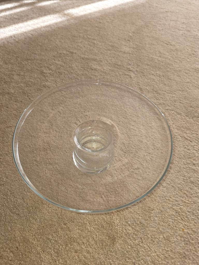 Bloemenschaal glas, Ophalen of Verzenden, Zo goed als nieuw, Rond, Glas