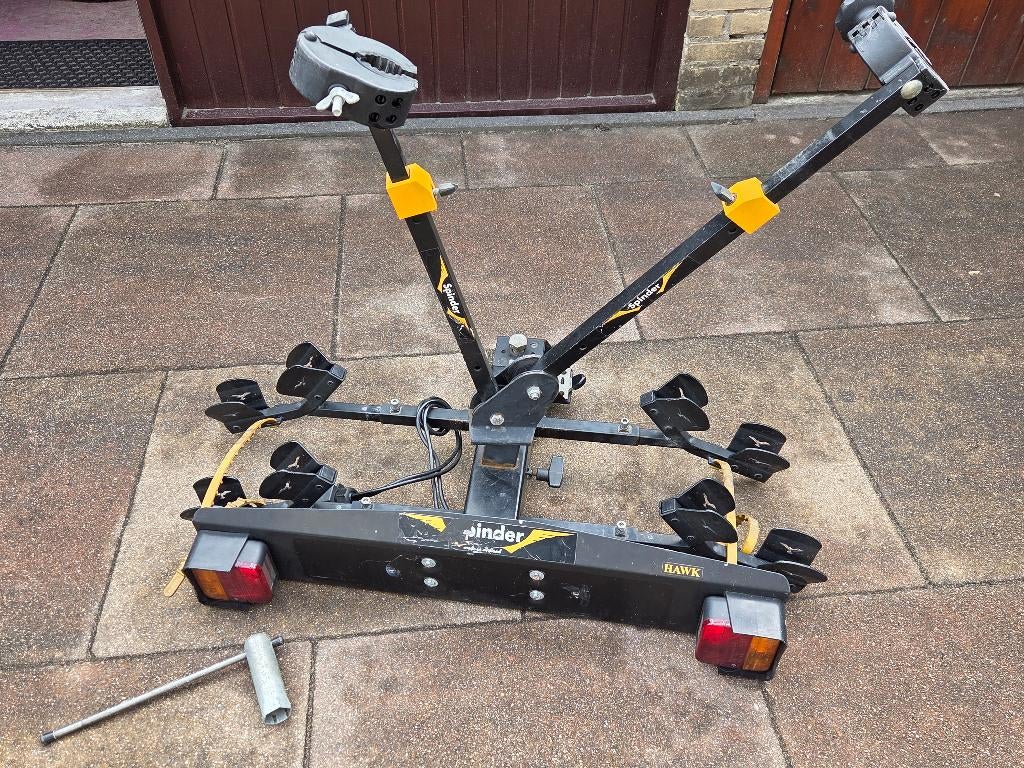 Fietsendrager Spinder Hawk voor op trekhaak RH-2-F, Auto diversen, Ophalen, 2 fietsen, Gebruikt, Trekhaakdrager