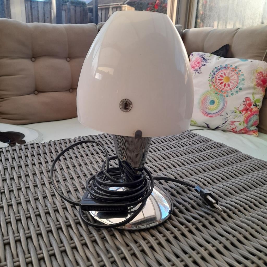Vintage IKEA paddestoel tafellamp, Ophalen, Vintage, Zo goed als nieuw, Glas