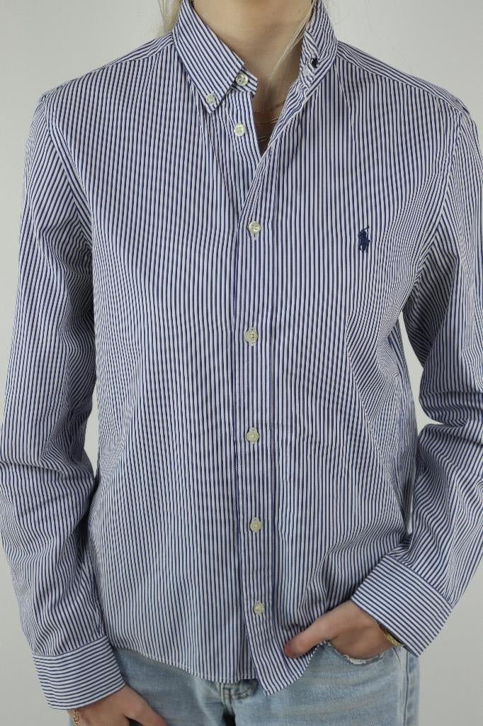 Ralph Lauren overhemd - S/M Vrouwen, -, Blauw, -, Maat 46/48 (XL) of groter