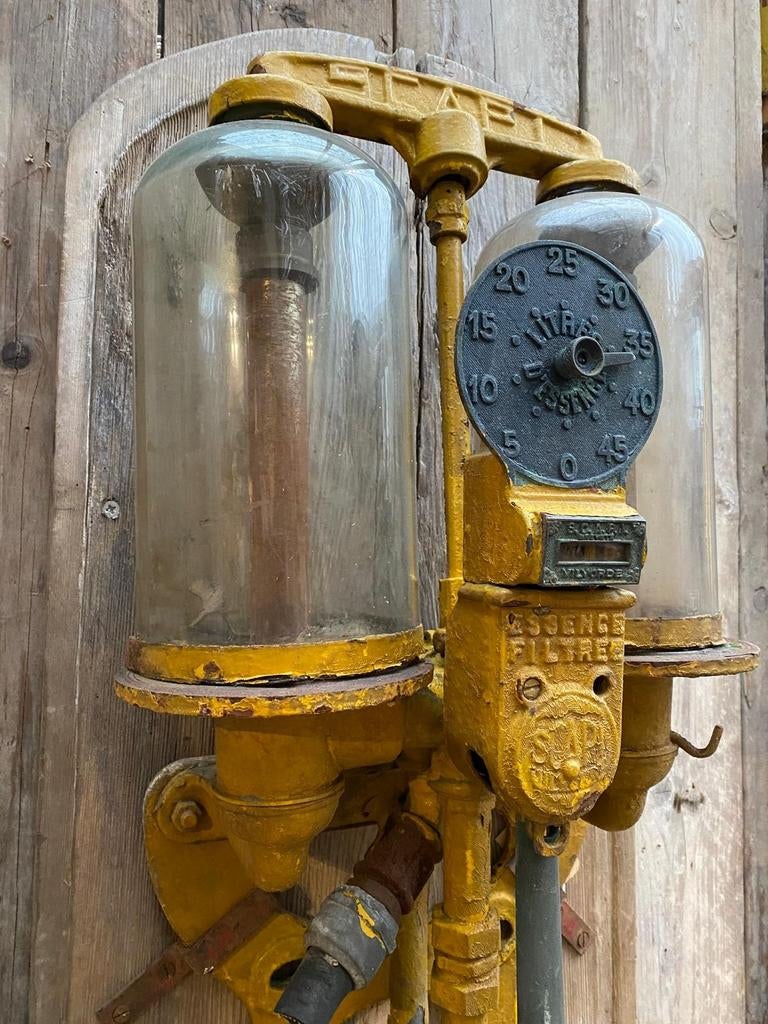 Stoere antieke pomp benzinepomp Scapi, Antiek en Kunst, Ophalen