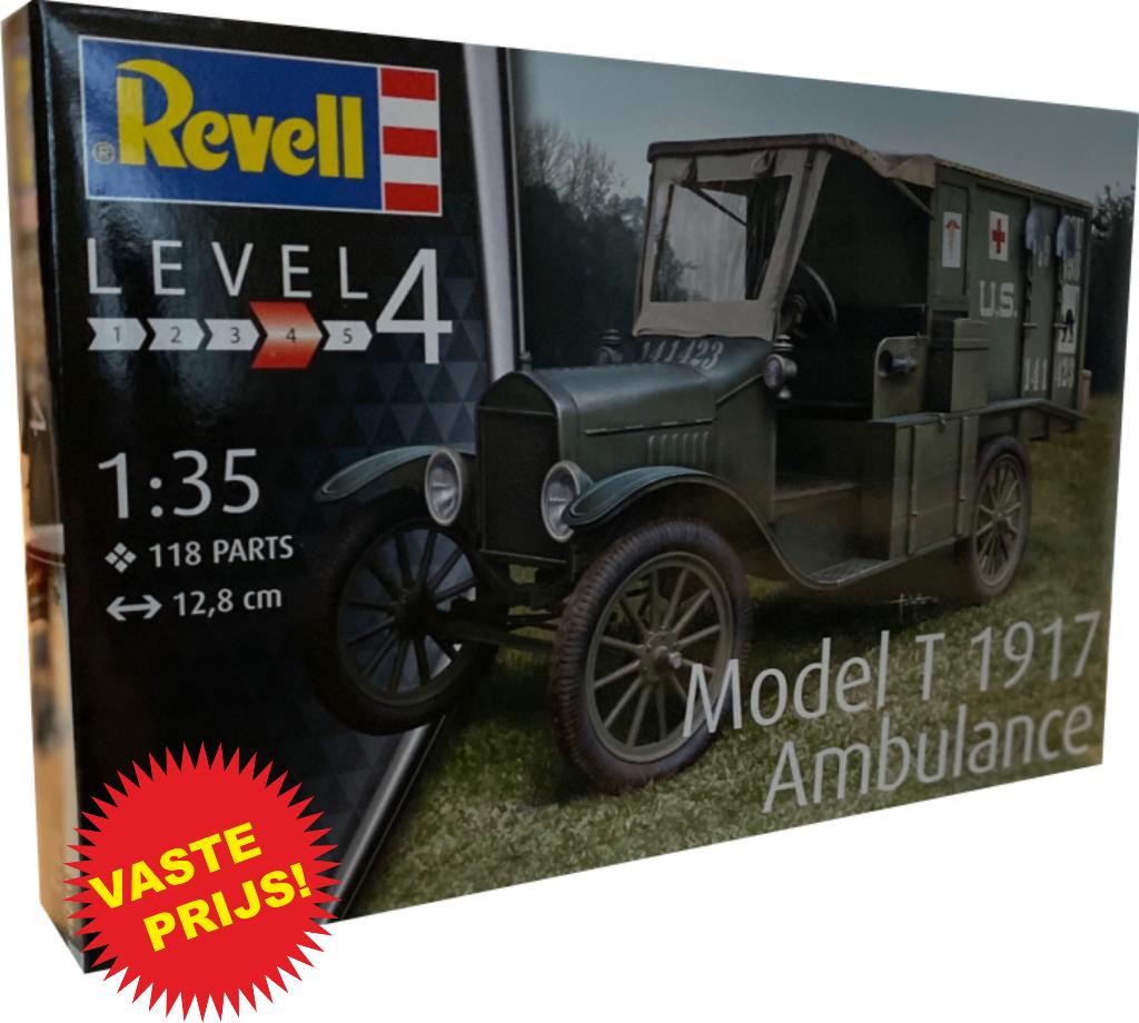 Model T 1917 Ambulance (Revell 03285) 1/35, Auto, Nieuw, Ophalen of Verzenden, 1:32 tot 1:50