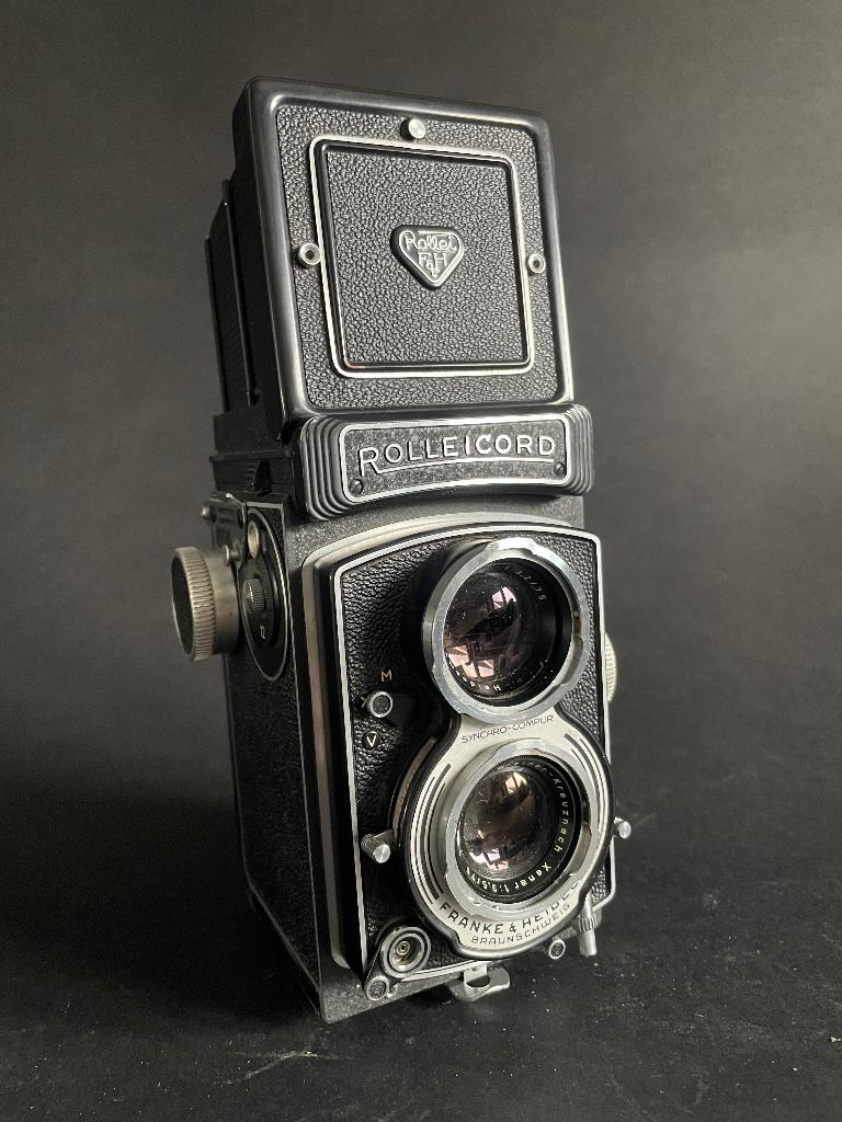 Rolleicord Vb met Rolleilux en 4x4 inbouwset, Ophalen of Verzenden, Gebruikt, Spiegelreflex, Overige Merken