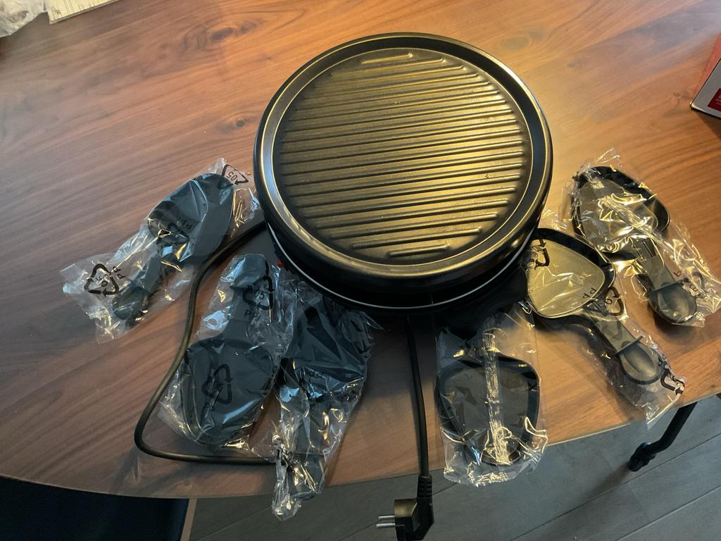 Inventum GR601 gourmet en raclette, Ophalen of Verzenden, Zo goed als nieuw, 4 t/m 7 personen