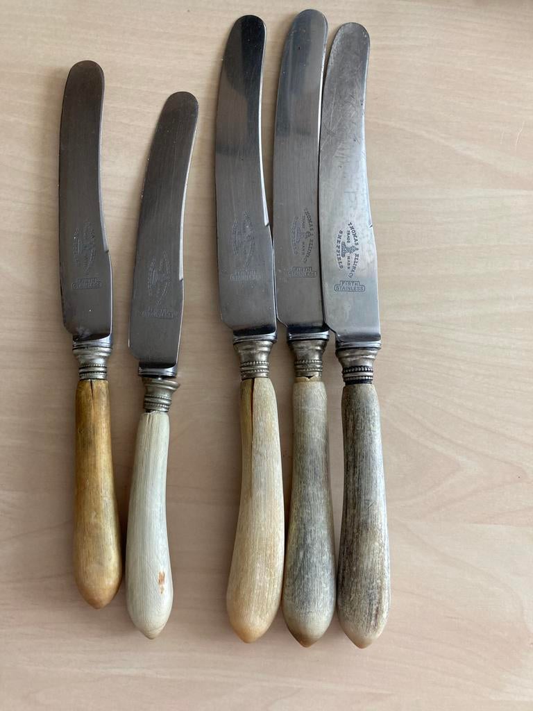 5 tafel messen Thomas Ellin &Co, Antiek en Kunst, Ophalen of Verzenden