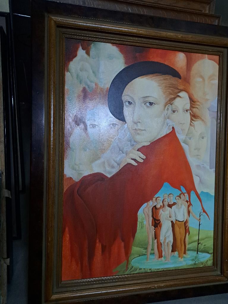 Olie verf Schilderijen- Etsen- Prenten-Tekeningen- Foto's, Antiek en Kunst, Kunst | Schilderijen | Klassiek, Ophalen of Verzenden