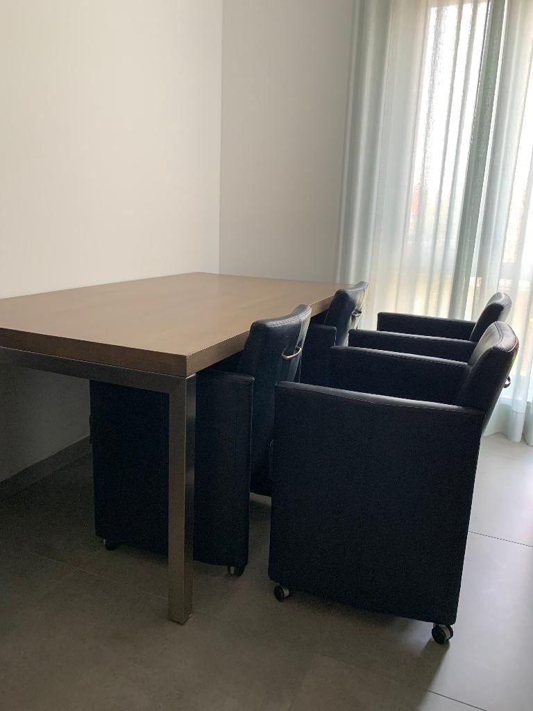 eethoek, Huis en Inrichting, Tafels | Eettafels, Zo goed als nieuw, 50 tot 100 cm, 150 tot 200 cm, Vier personen, Rechthoekig