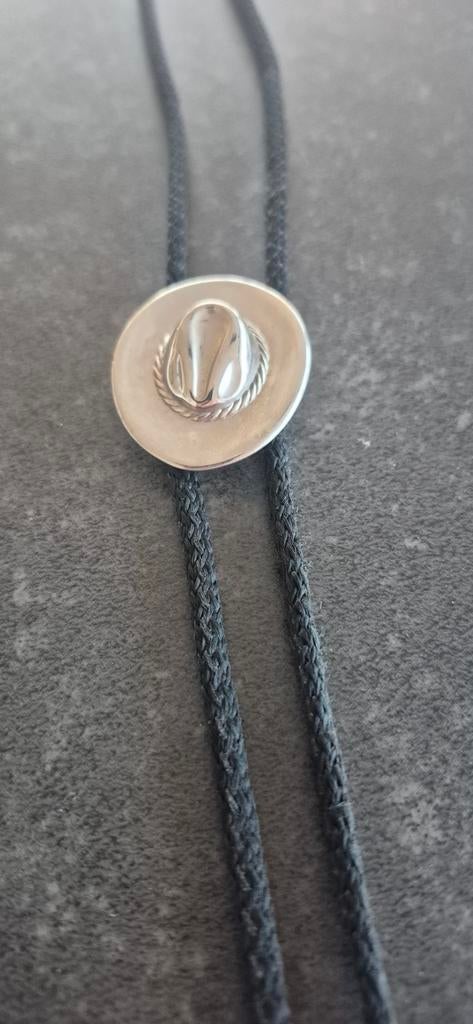 Western Bolo tie met  cowboy hoed, Ophalen of Verzenden, Zilver, Overige materialen