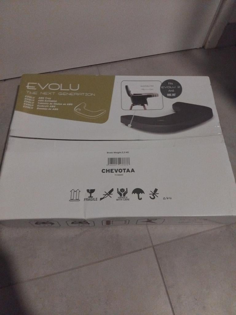 Evolu verstelbaar eettafeltje tableau voor kinderstoel, Ophalen of Verzenden, Nieuw