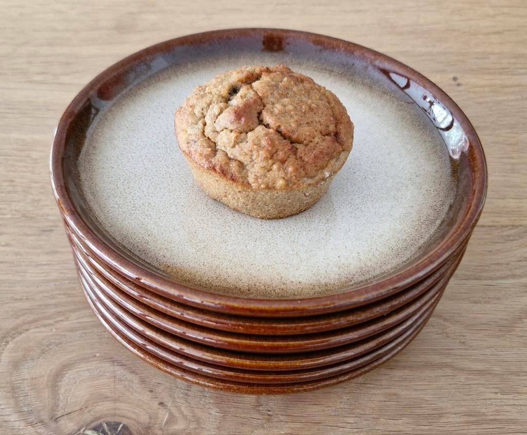 Vintage Gerzit gebaks- of taartset, West Germany, Keramiek, Ophalen of Verzenden, Zo goed als nieuw, Bord(en)