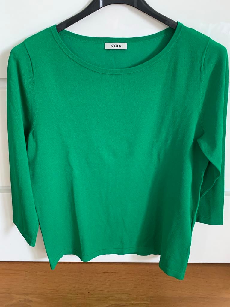 Kyra felgroen viscose truitje - Nieuw, maat S (36/38), Kleding | Dames, Nieuw, Ophalen of Verzenden, Korte mouw, Maat 36 (S)