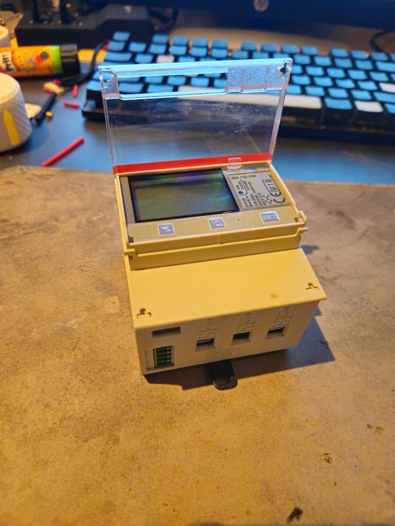 ABB B23 112-10P kWh-meter 65A, 3-fase, Ophalen of Verzenden, Gebruikt