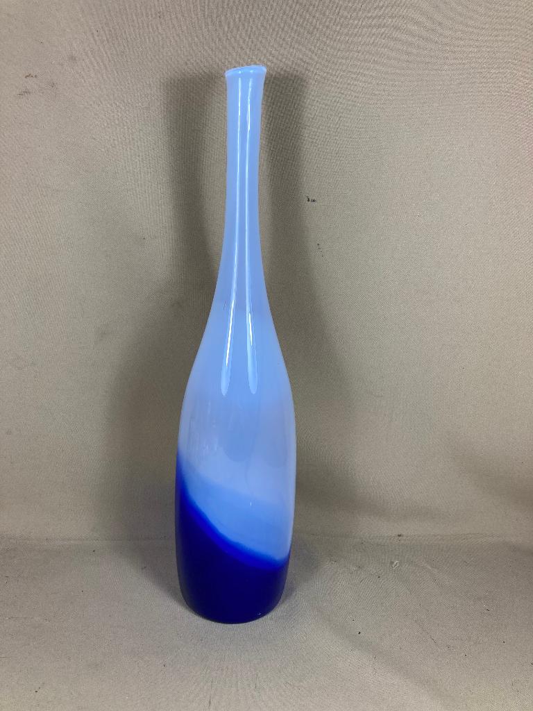 2 kleuren Leerdam Floris Meydam flesvaas 45 cm, Antiek en Kunst, Antiek | Glas en Kristal, Ophalen of Verzenden