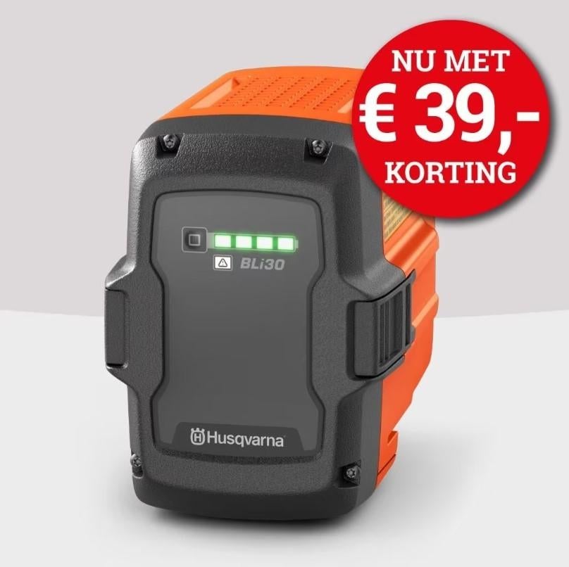 Husqvarna BLi30 accu's met € 39,- korting! OP=OP!, Tuin en Terras, Hand-tuingereedschap, Ophalen, Nieuw, Overige soorten, Husqvarna