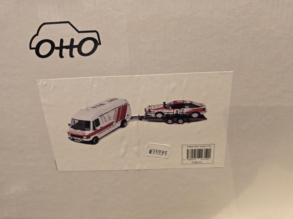 Rallye set Toyota celica met mercedes-benz bus en trailer, Ophalen of Verzenden, Nieuw, Auto, OttOMobile