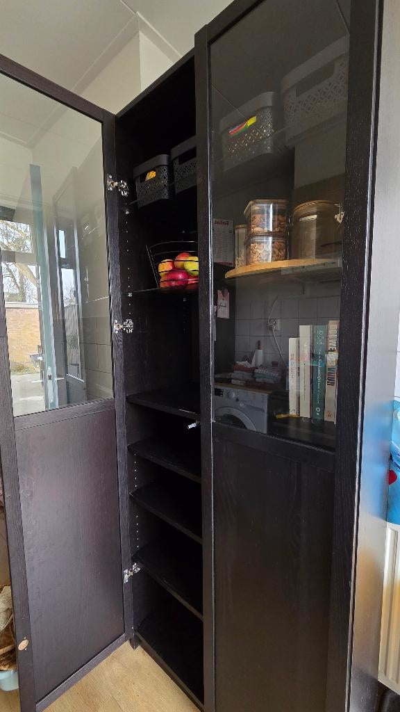 Billy Oxberg kast, Ophalen, Met deur(en), 200 cm of meer, Zwart