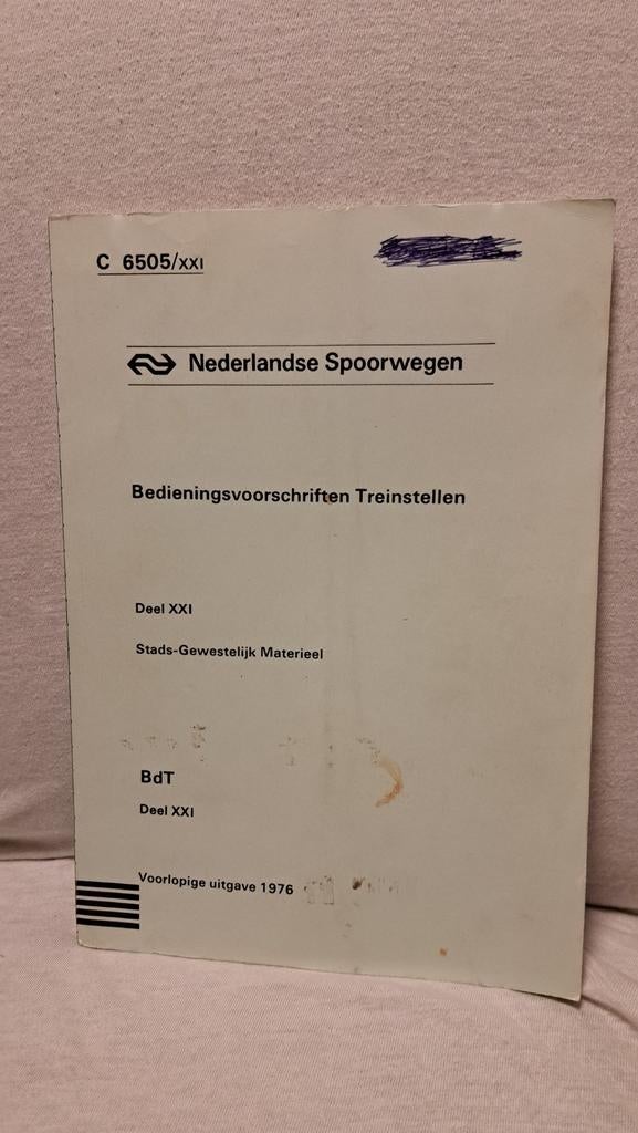 C6505/XXI Bedieningsvoorschriften Treinstellen SGM, Verzamelen, Spoorwegen en Tramwegen, Ophalen of Verzenden, Gebruikt, Trein